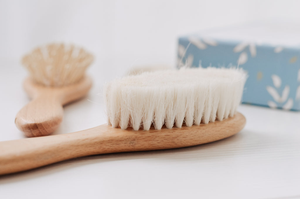 goat hair baby brush